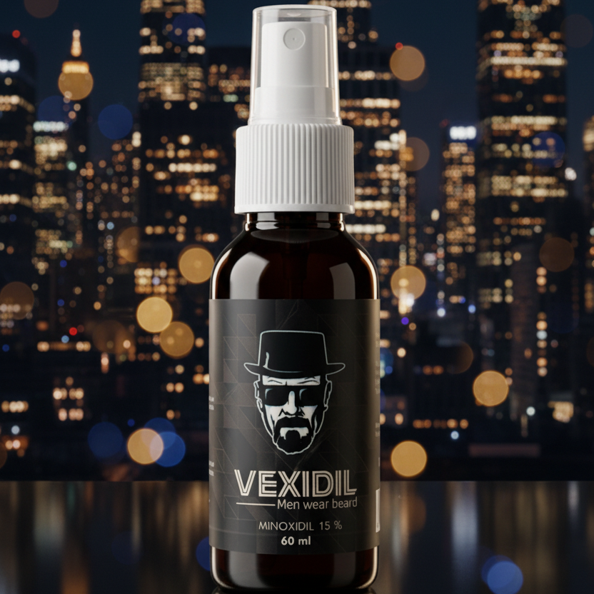 Vexidil - Minoxidil 15% 60 ml crecimiento de barba y cabello + Regalo (Limpiador Facial 70 ml)