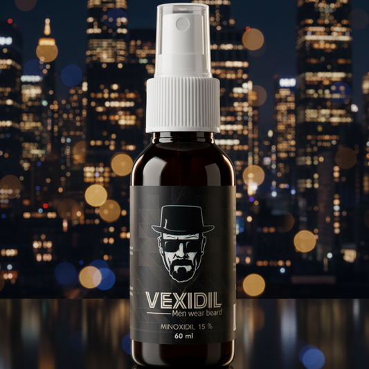 Vexidil - Minoxidil 15%  60 ml crecimiento de barba y cabello +  Regalo (Limpiador Facial 70 ml)